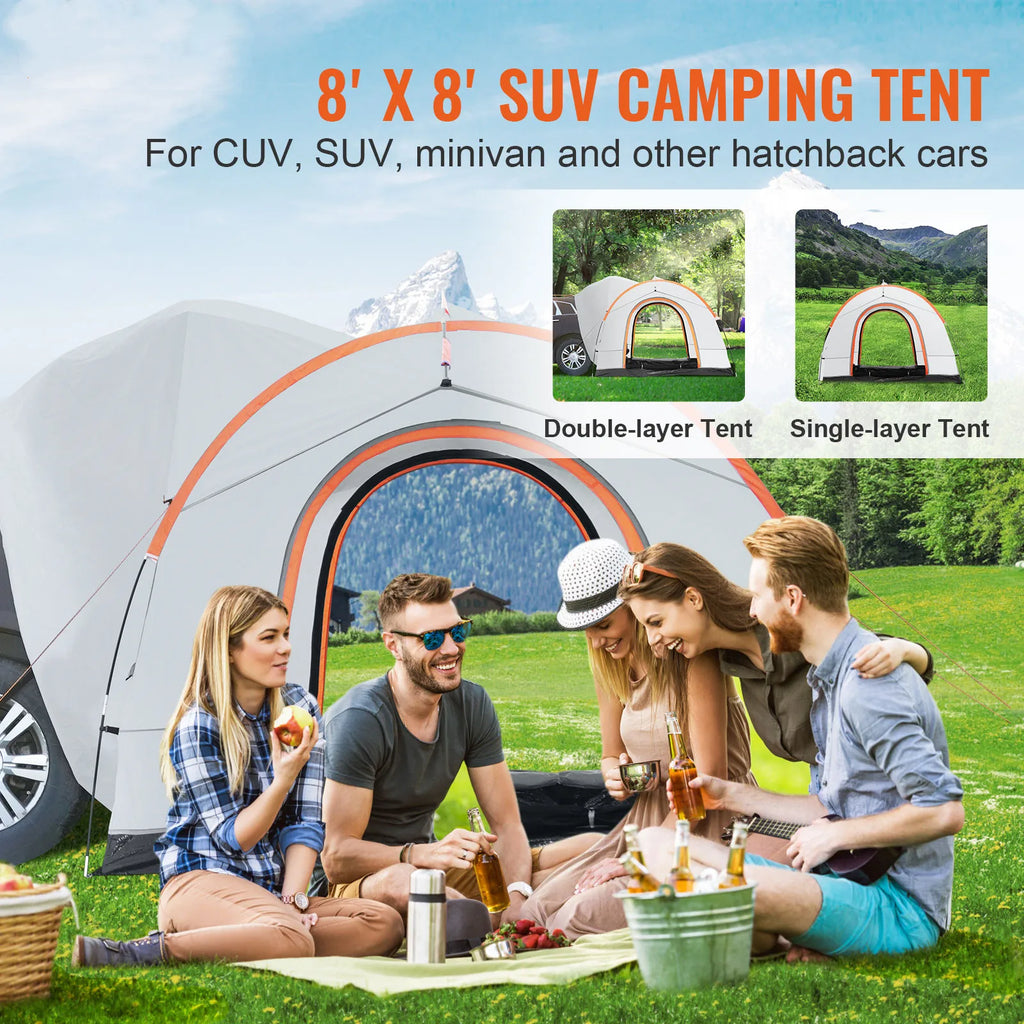 SucceBuy SUV Camping Tent 8'-8' SUV Tent Attachment