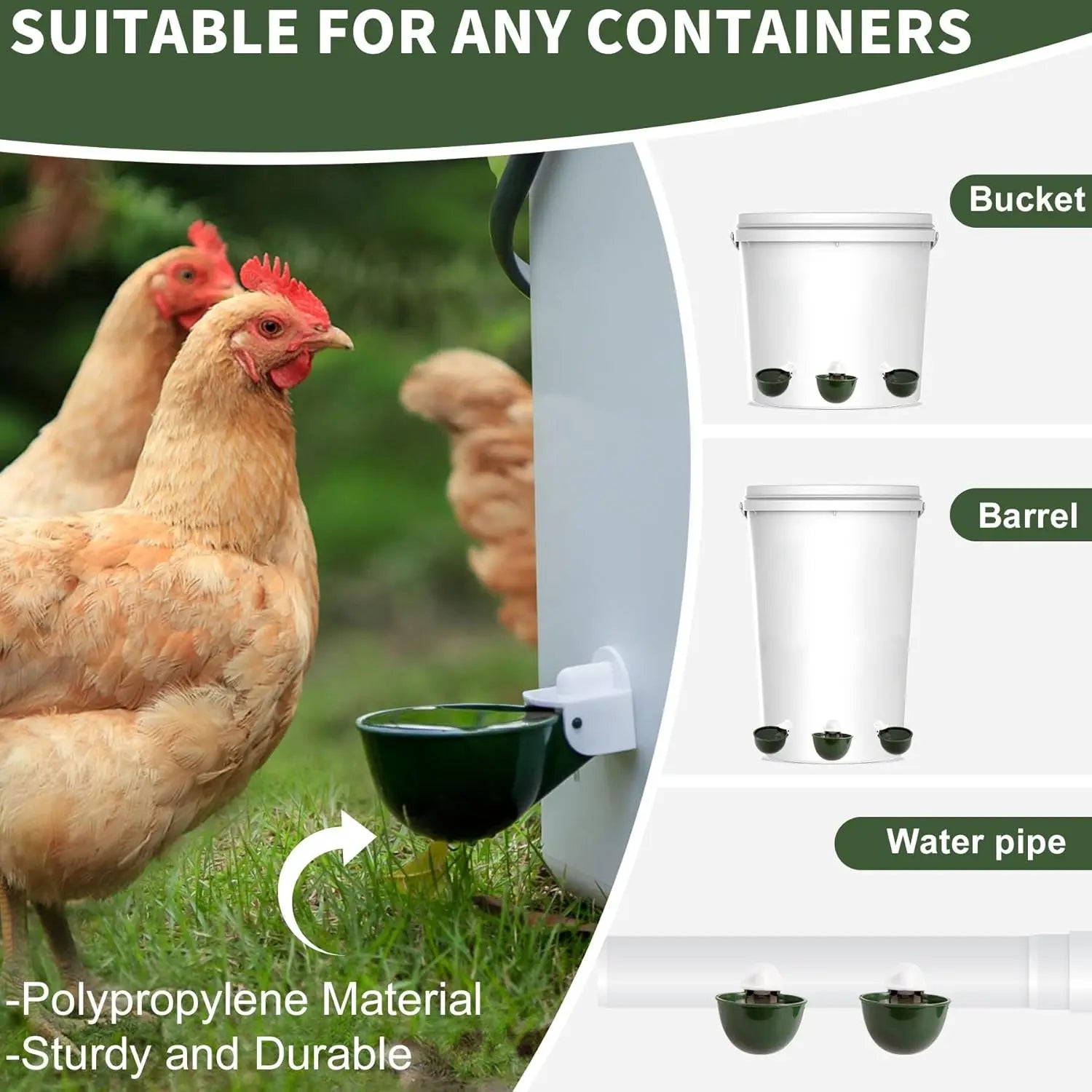 12 Pack Automatic Chicken Water Cups